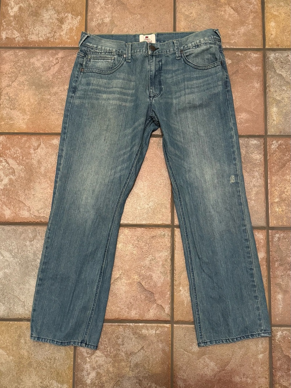 Broken English Straight Fit Men's Light Blue Denim Jeans